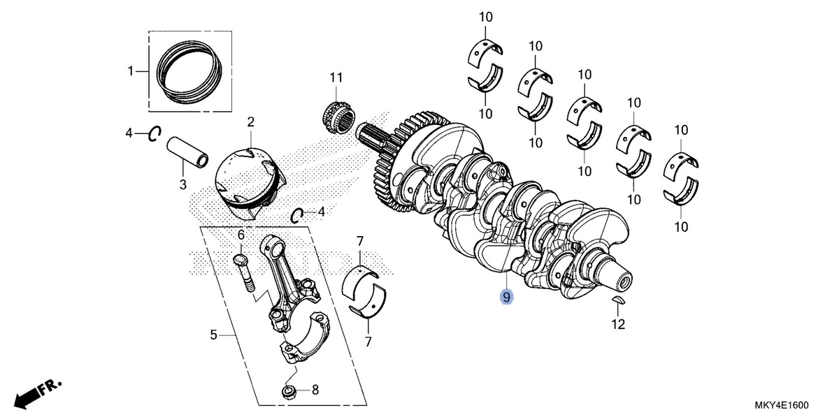 Honda OEM part 13310-MJE-D00