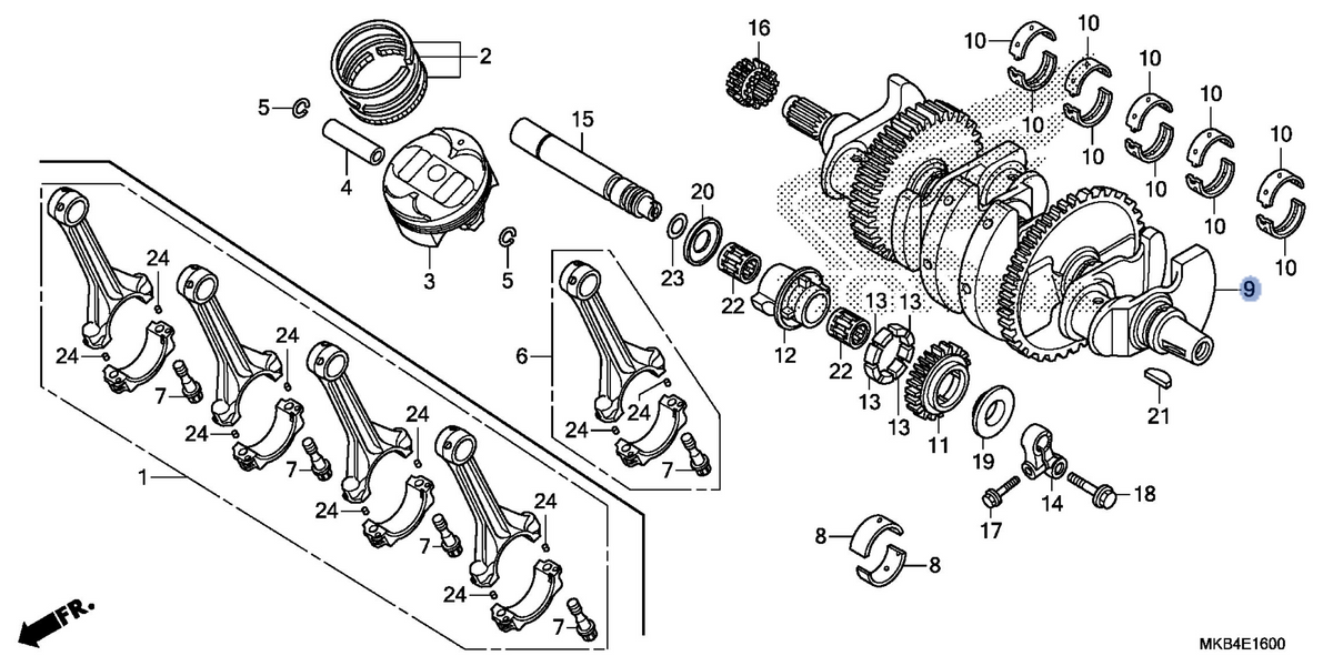 Honda OEM part 13310-MKF-D40