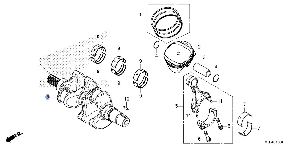 Honda OEM part 13310-MLB-D00