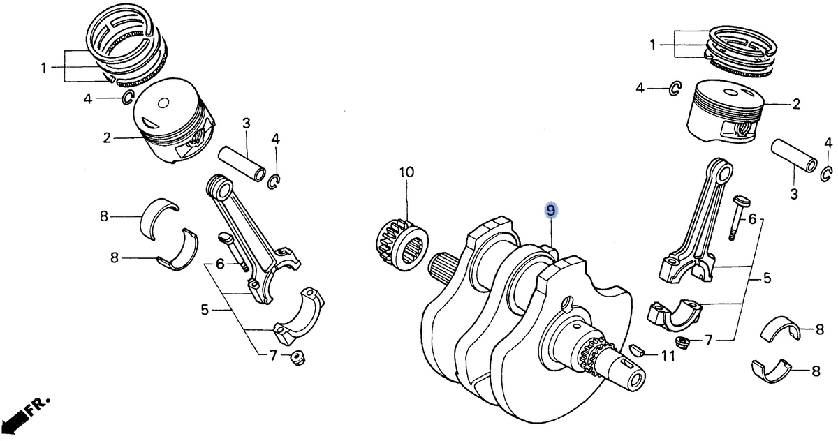 Honda OEM part 13310-MZ8-B40