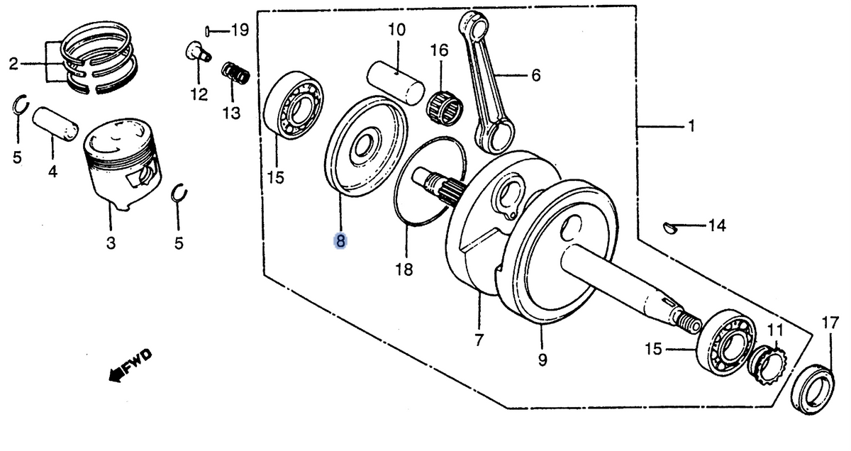 Honda OEM part 13312-176-000