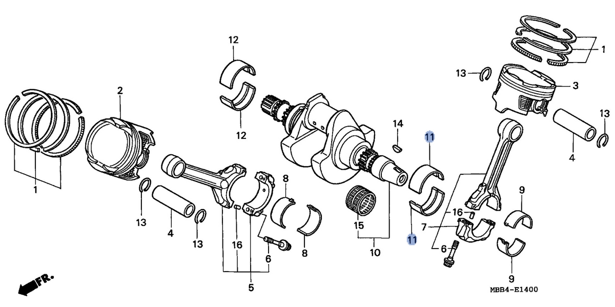 Honda OEM part 13313-MBB-003