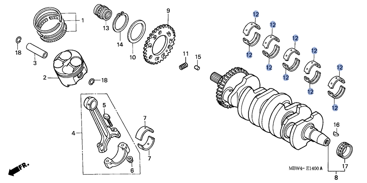 Honda OEM part 13313-MBW-003