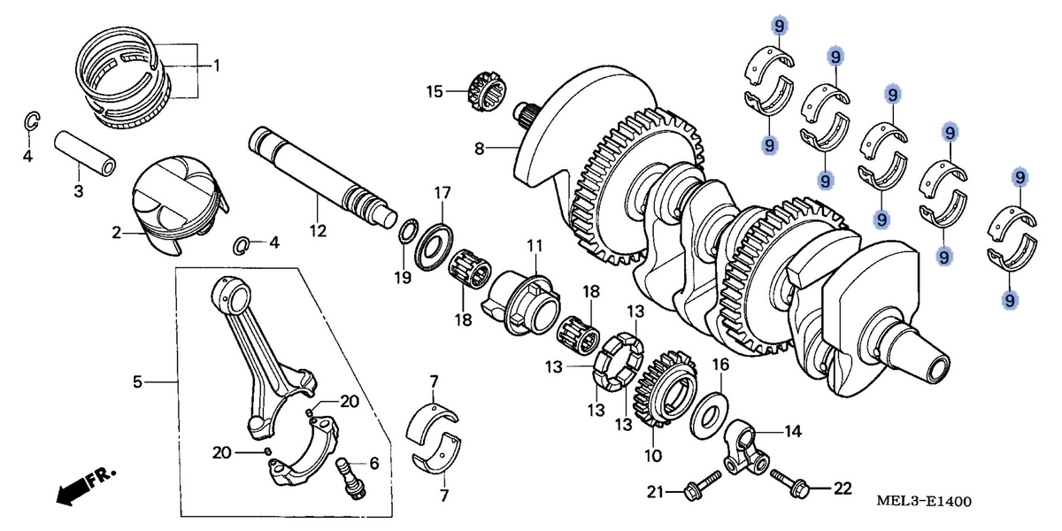 Honda OEM part 13314-MEL-003