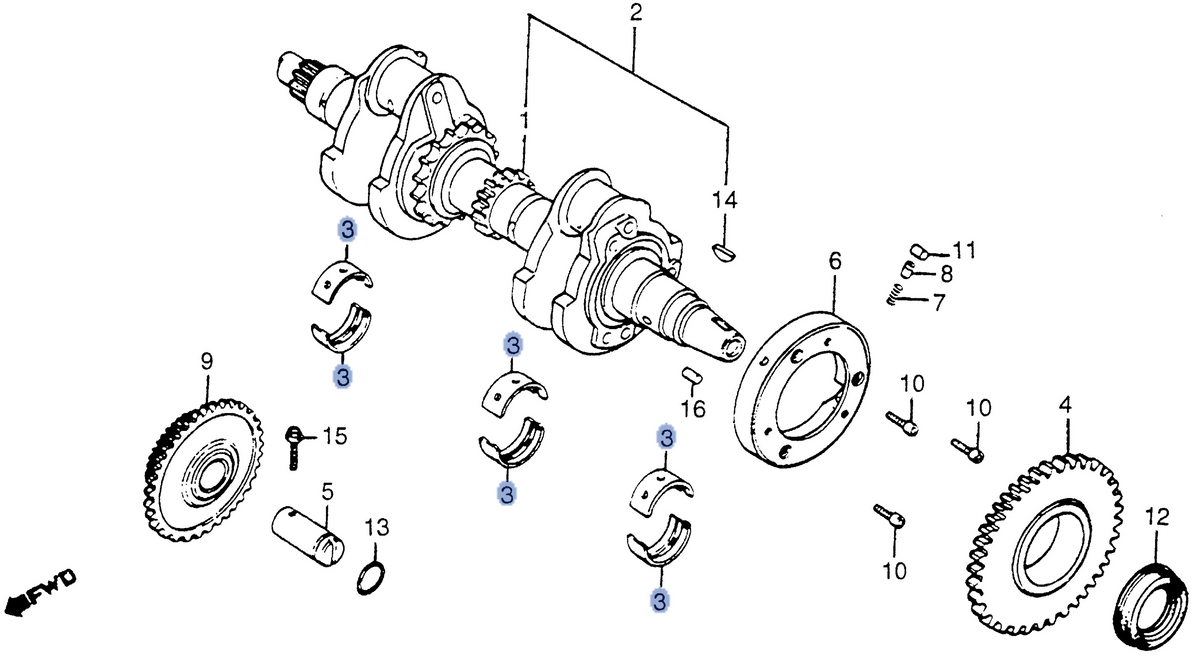 Honda OEM part 13315-413-004