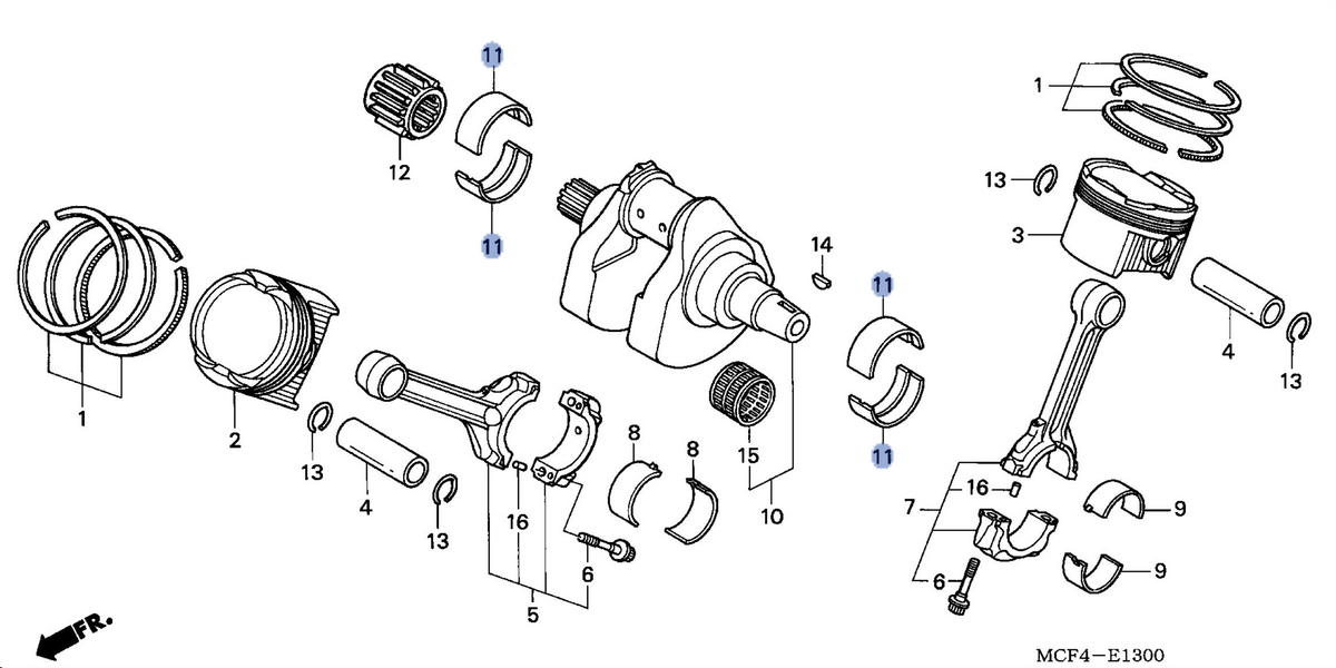 Honda OEM part 13315-MCF-003
