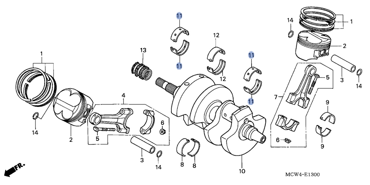 Honda OEM part 13315-MCW-000