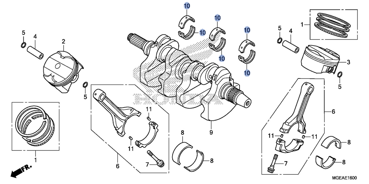 Honda OEM part 13316-MGE-013