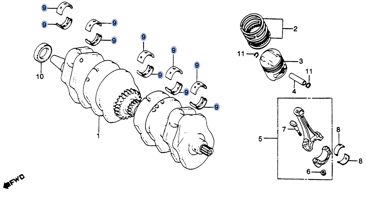 Honda OEM part 13318-425-003