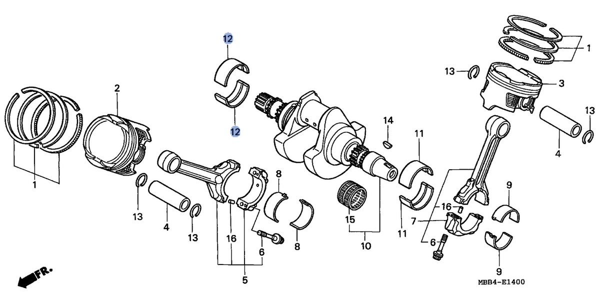 Honda OEM part 13325-MBB-003