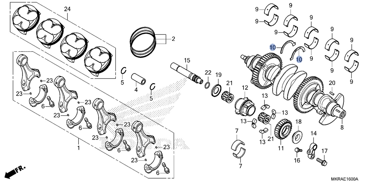 Honda OEM part 13331-MKR-DH1