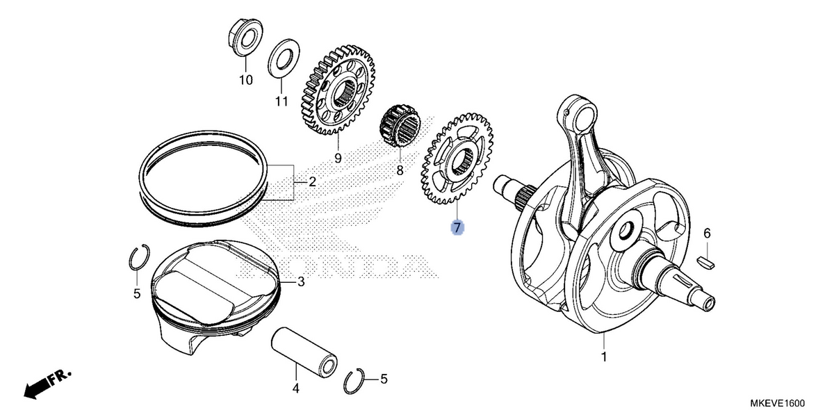 Honda OEM part 13411-MKE-B50