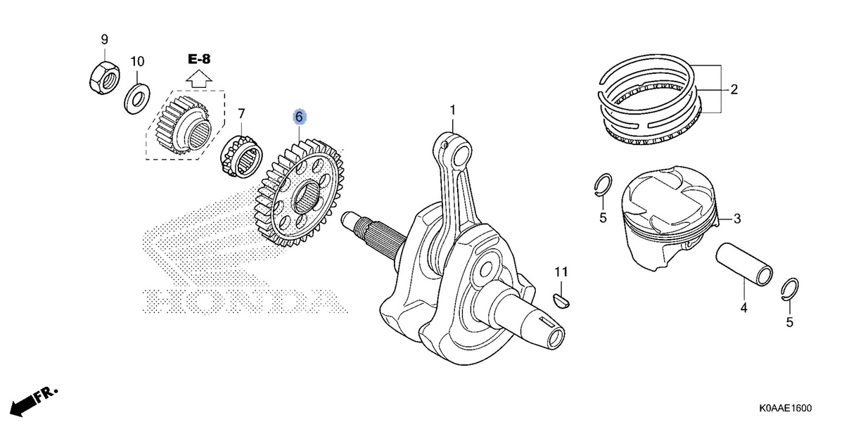Honda OEM part 13417-K0A-DB0
