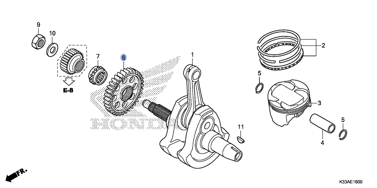 Honda OEM part 13417-K33-D00
