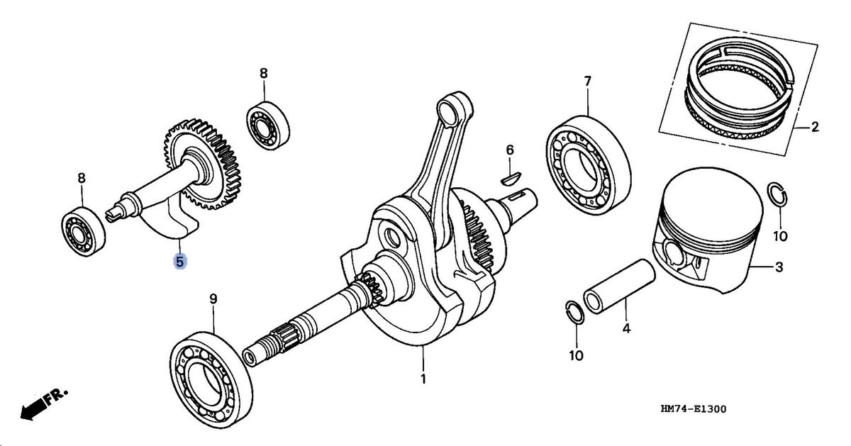 Honda OEM part 13420-HM7-000