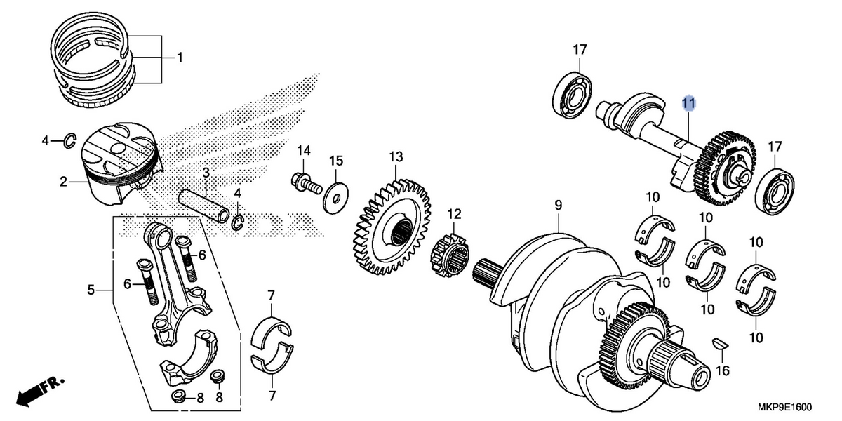 Honda OEM part 13420-MKG-A00