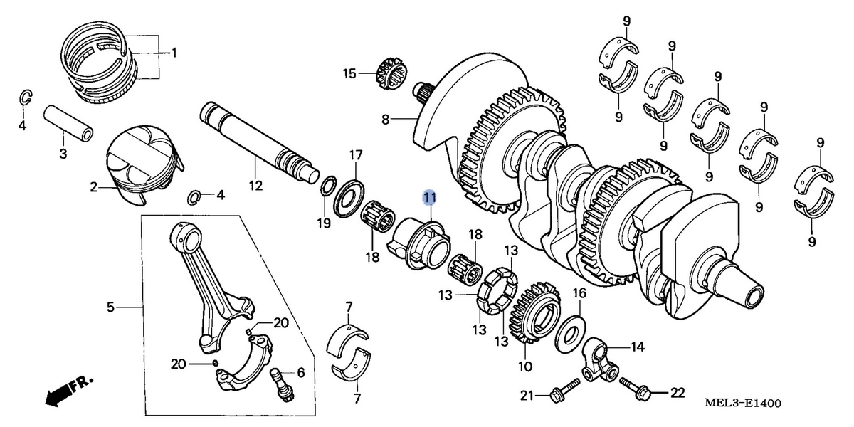 Honda OEM part 13430-MEL-000