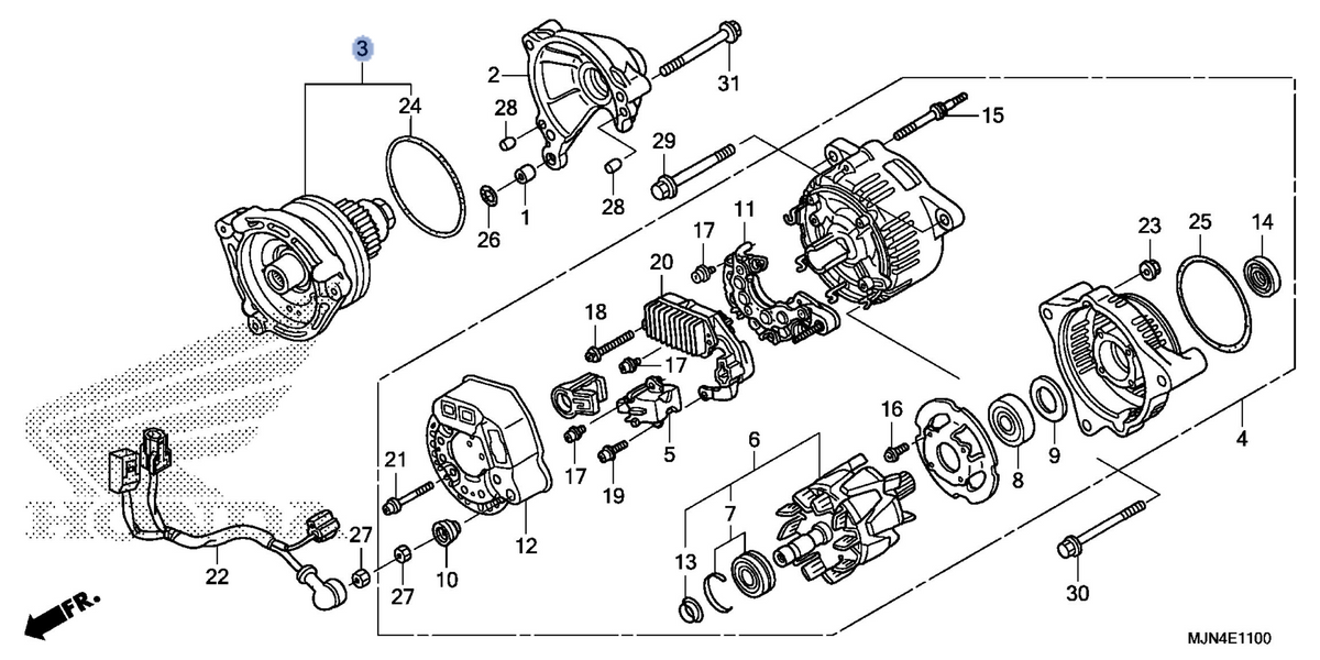 Honda OEM part 13430-MJN-A00