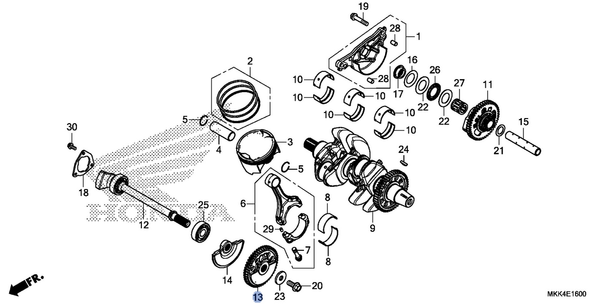 Honda OEM part 13430-MKK-D00