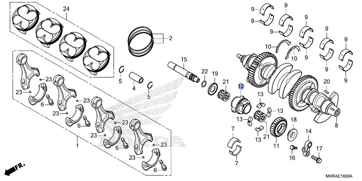Honda OEM part 13430-MKR-DH0
