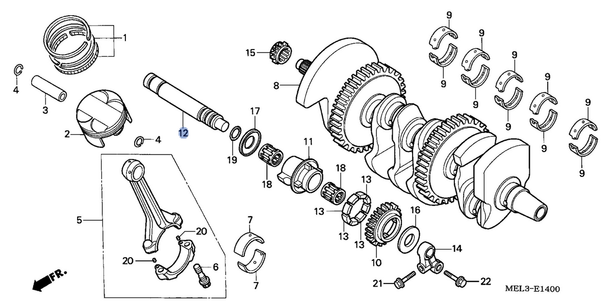 Honda OEM part 13431-MEL-000