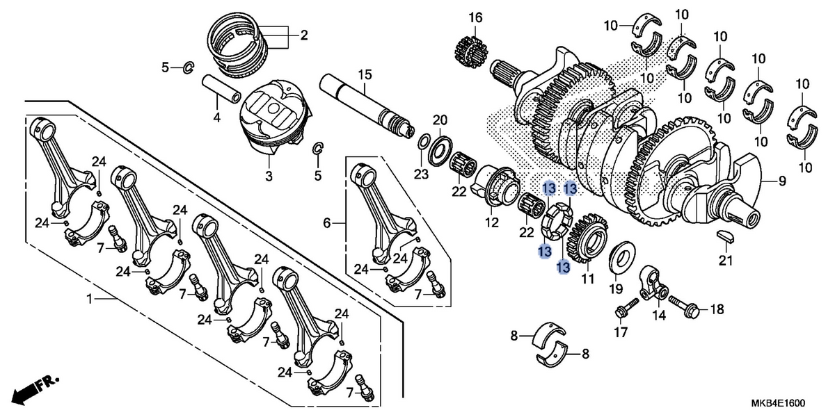 Honda OEM part 13435-MFL-000