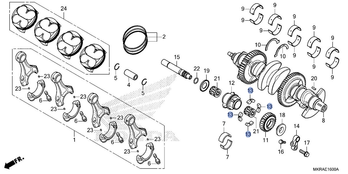 Honda OEM part 13435-MKR-D10