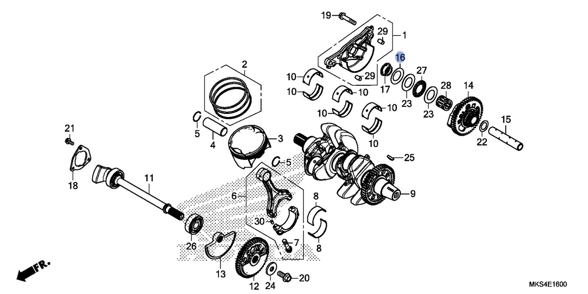 Honda OEM part 13446-MKS-E00