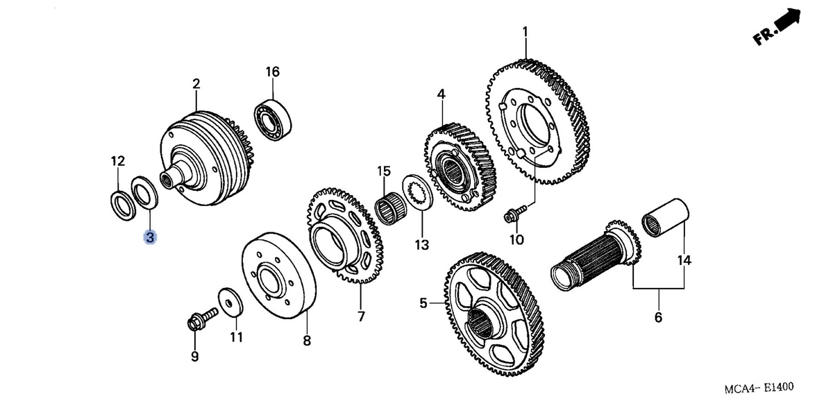 Honda OEM part 13534-MCA-000
