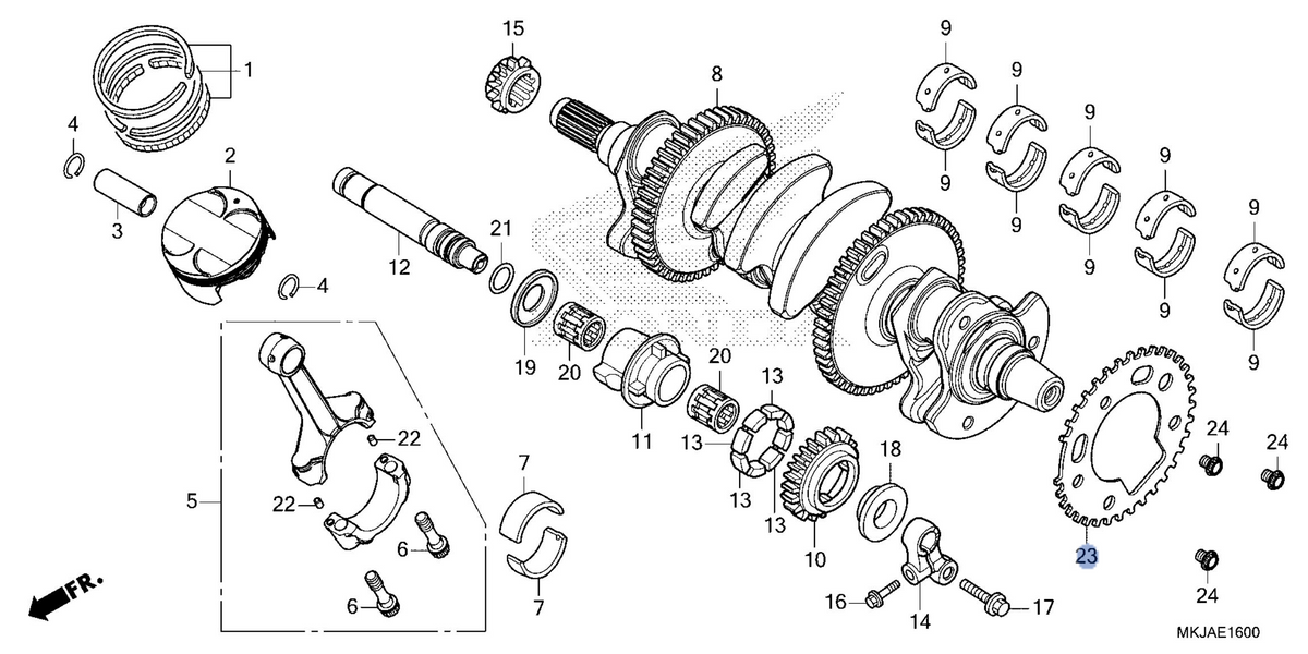 Honda OEM part 13621-MKJ-E50