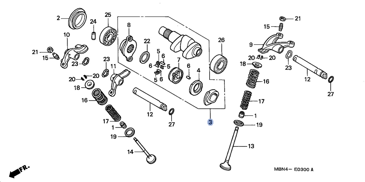 Honda OEM part 14000-MBN-670