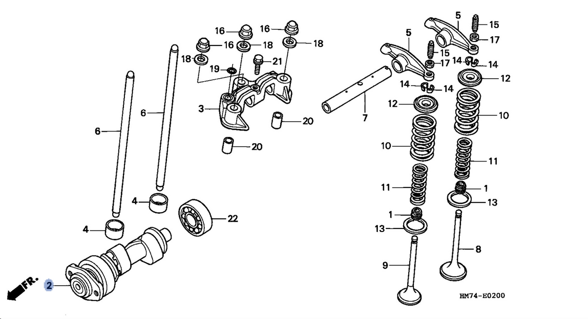 Honda OEM part 14100-HM7-000