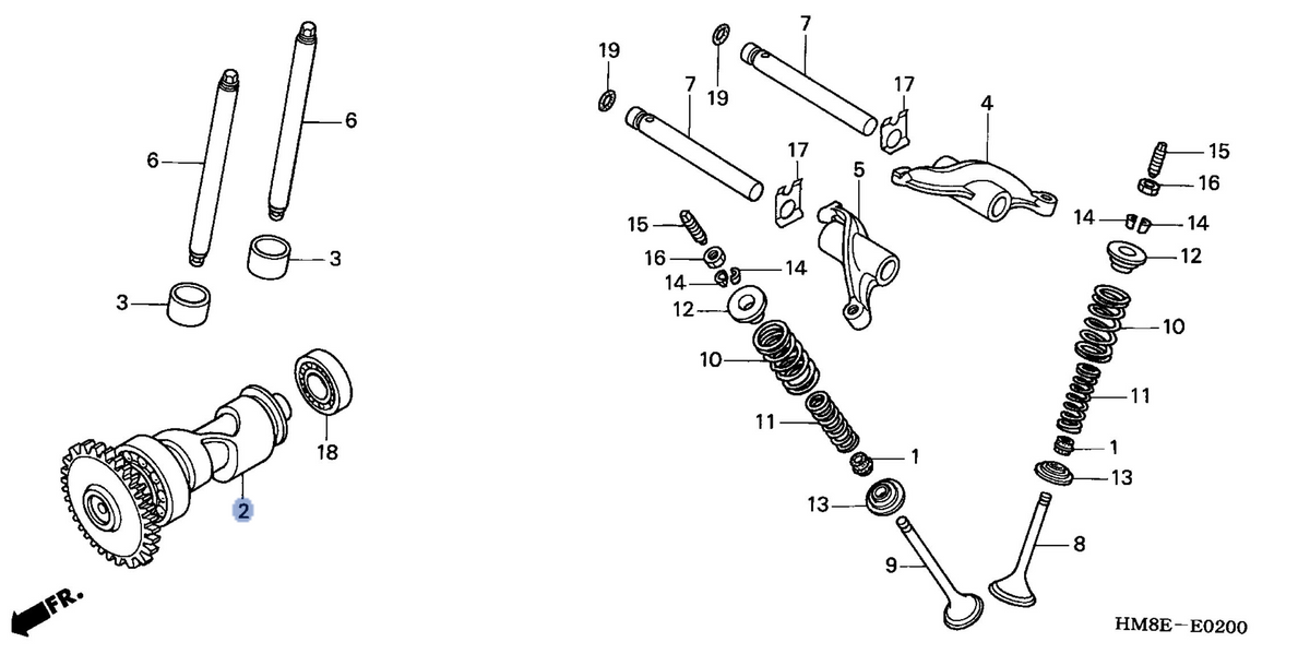 Honda OEM part 14100-HM8-A40
