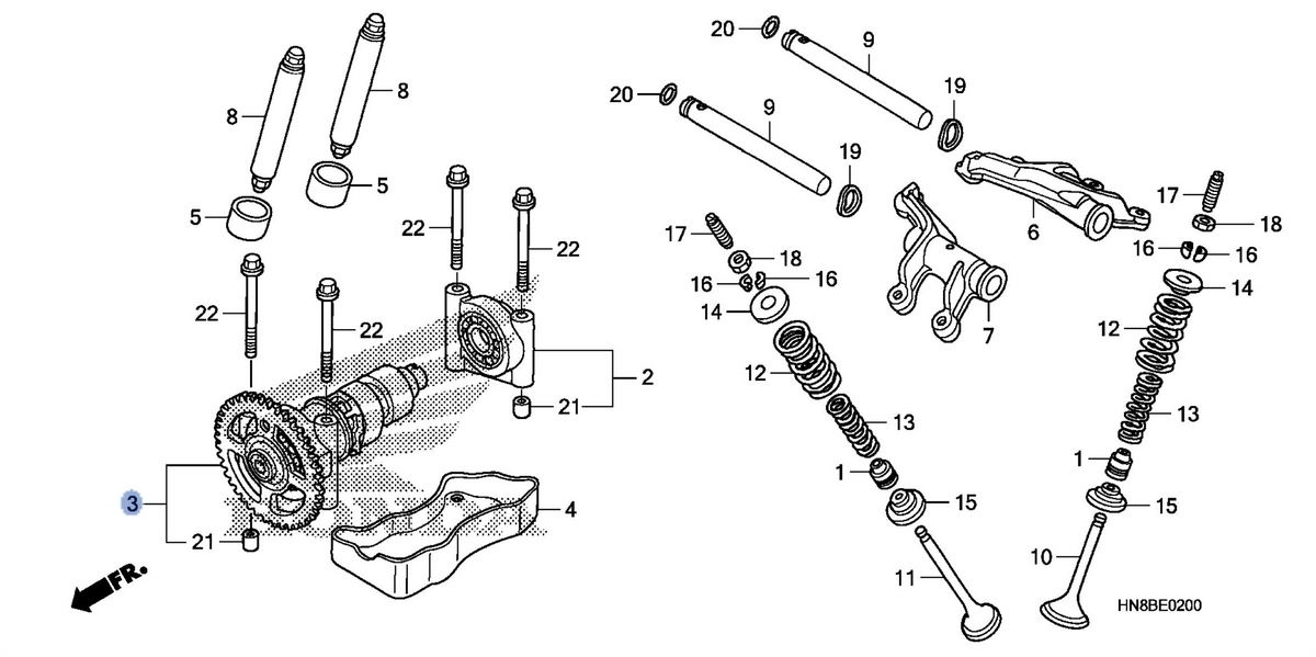 Honda OEM part 14100-HN8-B40