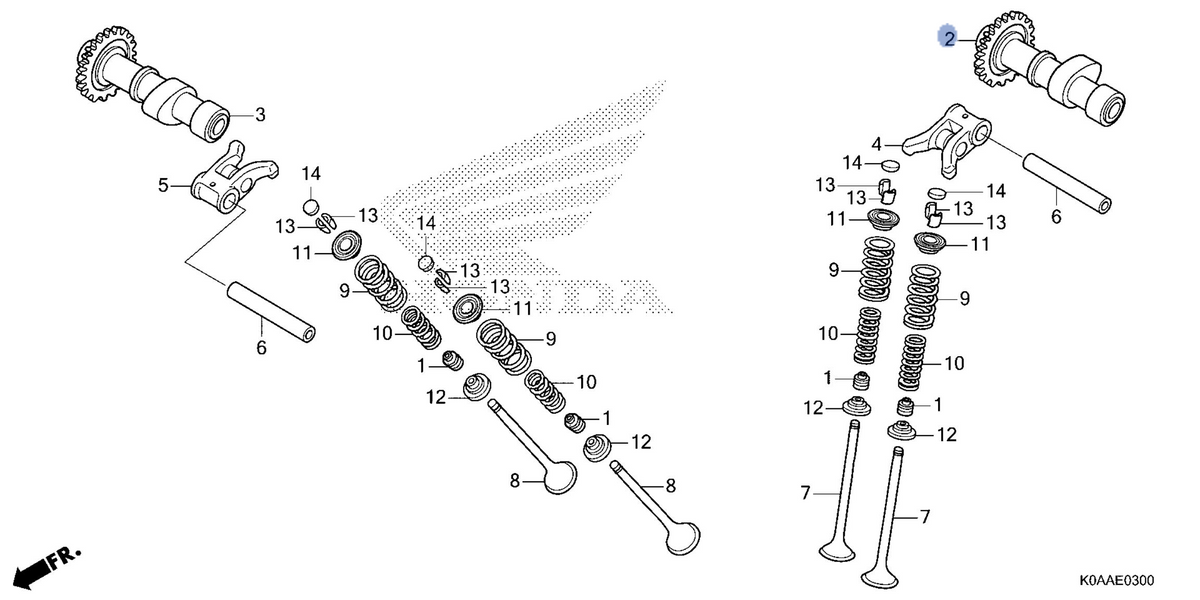 Honda OEM part 14110-K0A-DB0