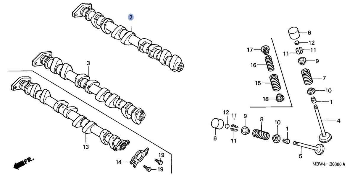 Honda OEM part 14110-MBW-010