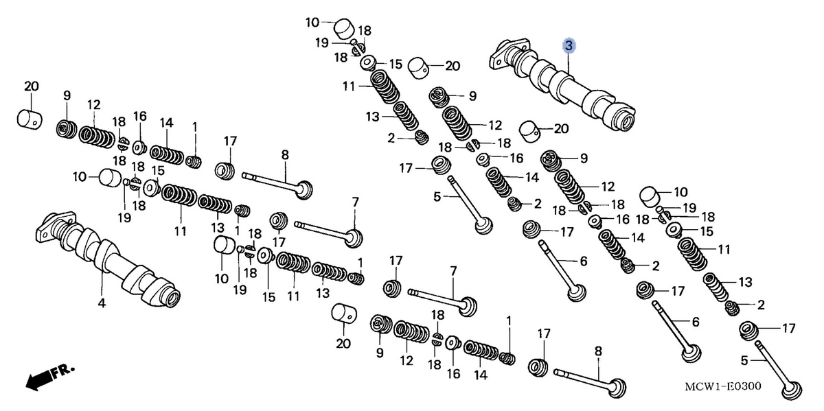 Honda OEM part 14110-MCW-D00