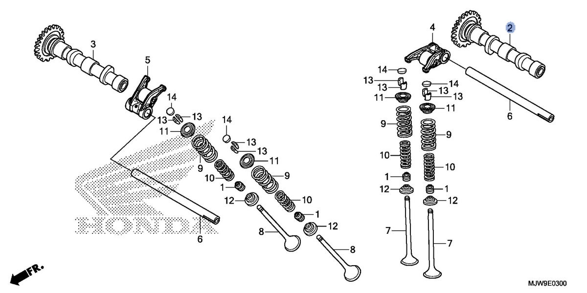 Honda OEM part 14110-MJW-DB0