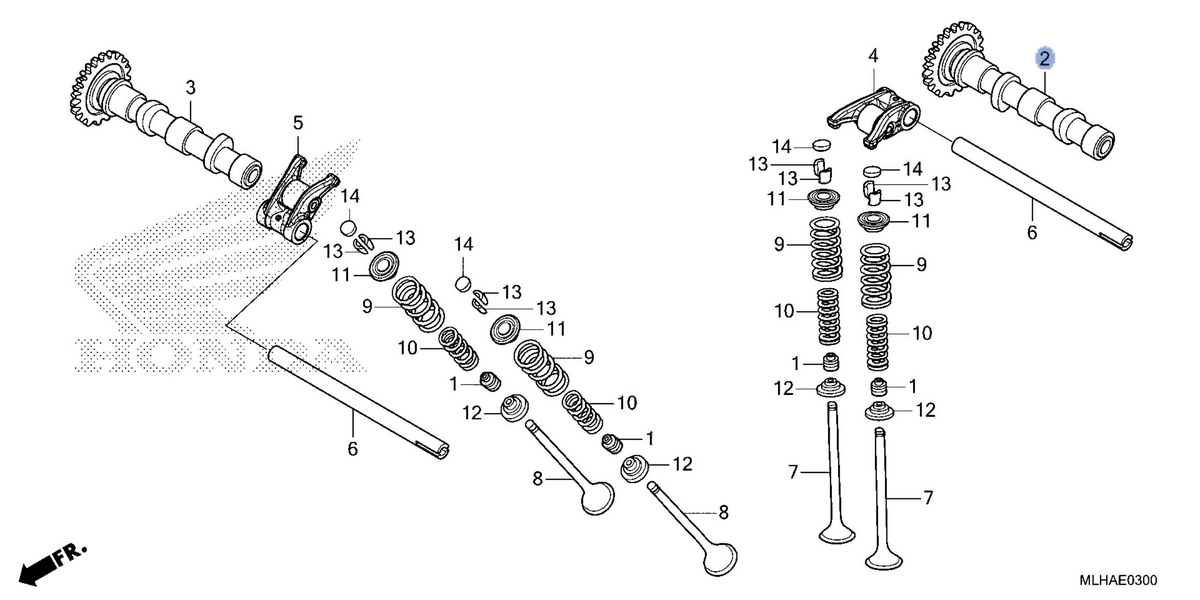 Honda OEM part 14110-MKG-D80
