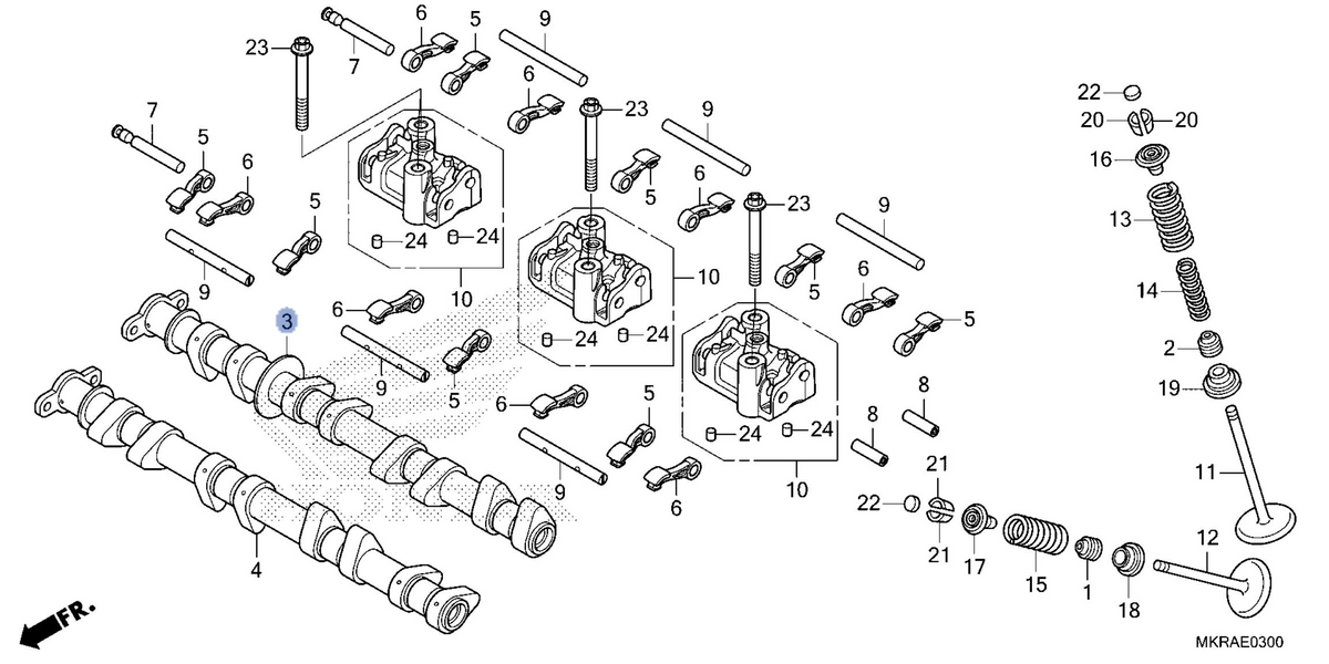 Honda OEM part 14110-MKR-DH0