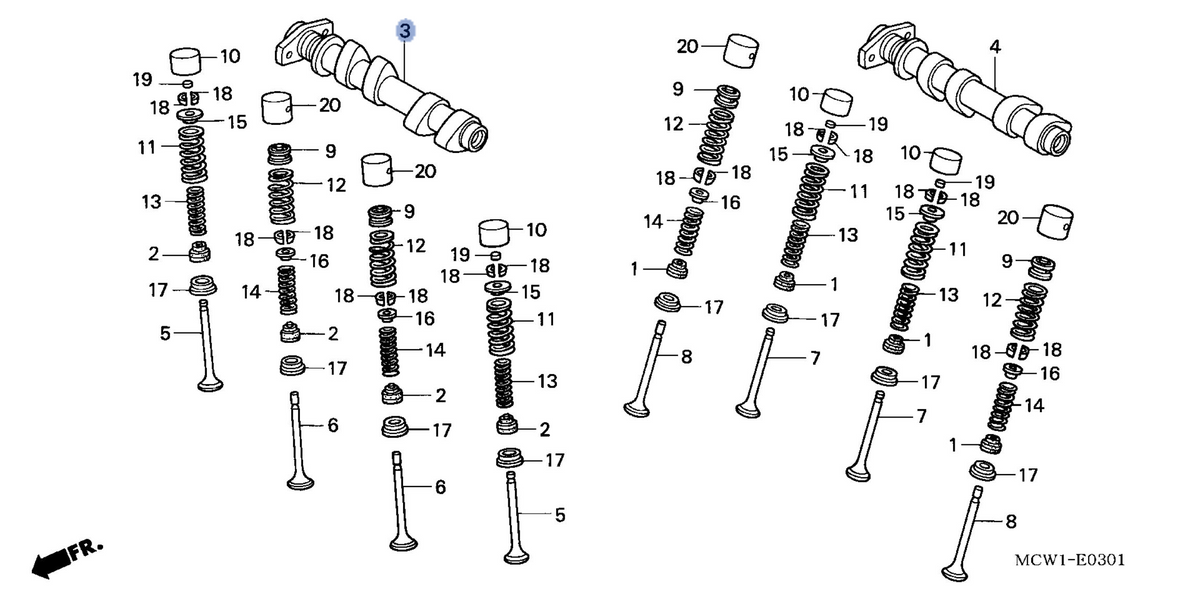 Honda OEM part 14120-MCW-D00