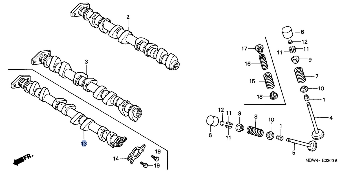 Honda OEM part 14210-MBW-J20