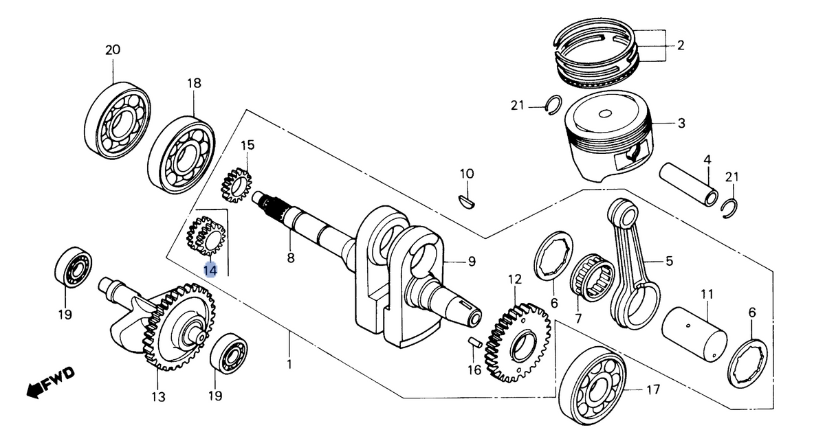 Honda OEM part 14312-HA0-300