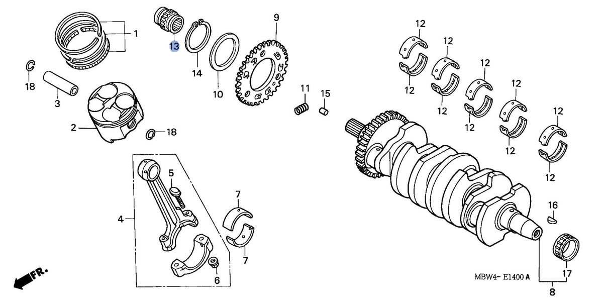 Honda OEM part 14312-MBW-000