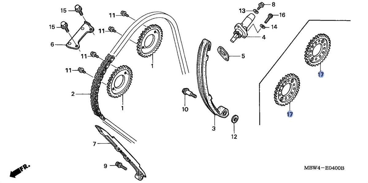 Honda OEM part 14321-MBW-J20