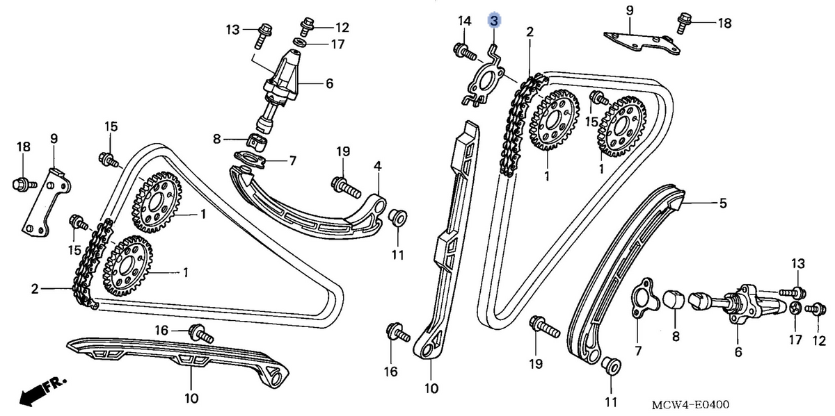 Honda OEM part 14405-MCW-000