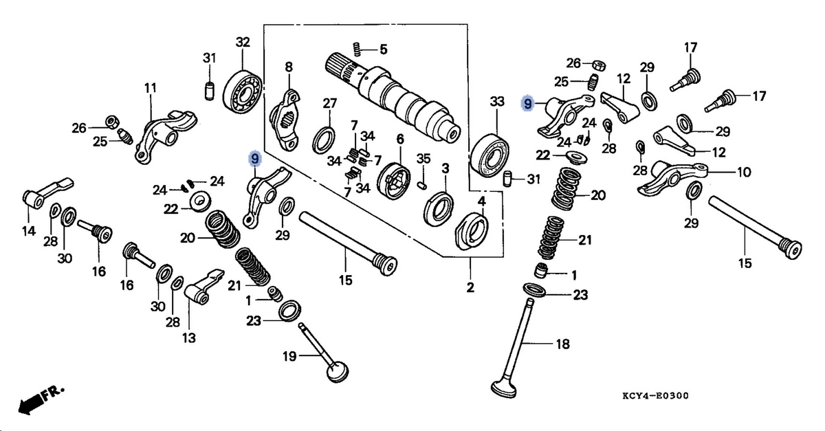 Honda OEM part 14411-KCY-670