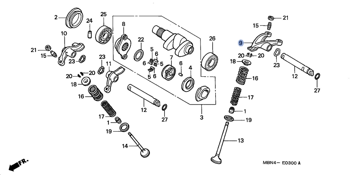 Honda OEM part 14431-MBN-670