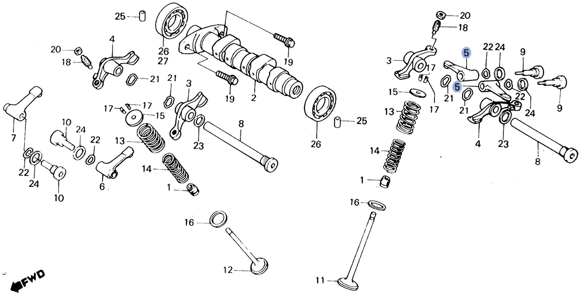 Honda OEM part 14445-KK0-000