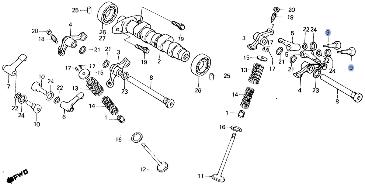 Honda OEM part 14455-KK0-000
